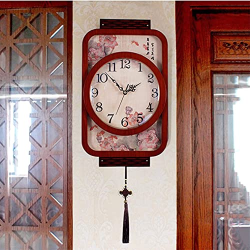 Horloge murale chinoise en métal XJBTBA pour décoration maison et salon
