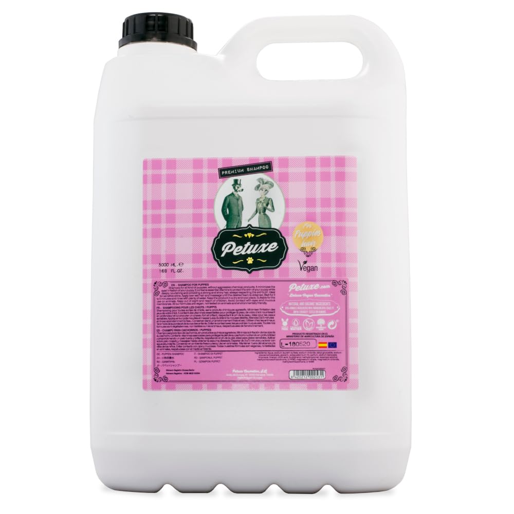 Petuxe Champú Perros y Mascotas Vegano, Cachorros/Puppies, 5000 Milliliter