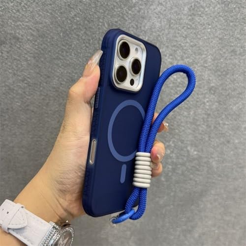 Coque de luxe bleu marine GS pour iPhone 15 Pro finition mate