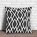 Federa decorativa per cuscino Ikat Diamonds – Grigio antracite e bianco moderno federa per cuscino per soggiorno letto, 22 x 52 cm