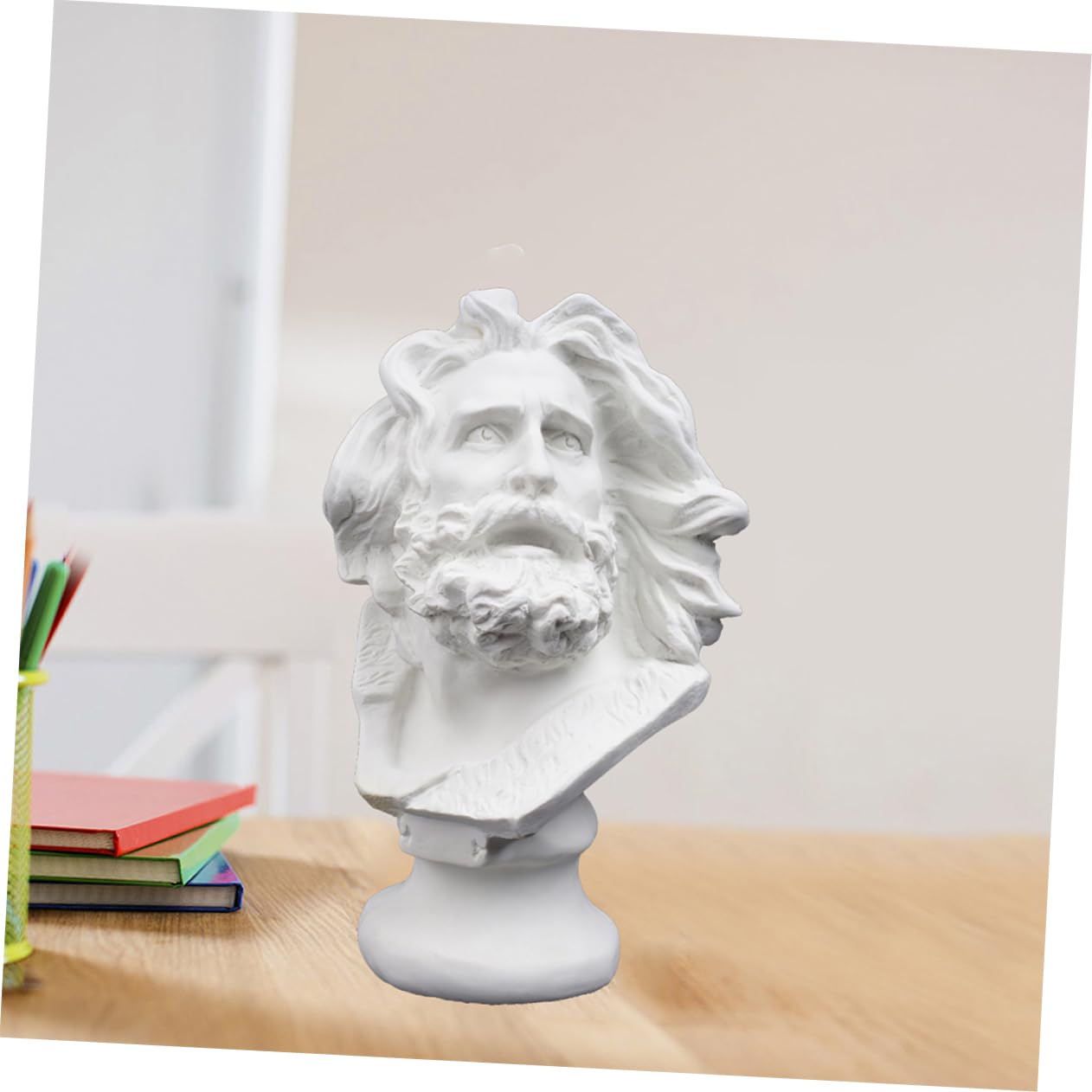 CORHAD 1Pc Imitation Plaster Portrait Sculpture Resin Home Decor Ornament Elegant Bust for Living Office Artistic Resin Craft for Sketching Present Giving