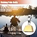 Biaungdo 20 Pcs Fishing Bells for Rods, Fishing Pole Catfish Bells with Clamp Clip on Poles, Metal Catfishing Equipment Rings Ice Accessories for Angling Rod Tips(Gold)