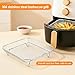Air Fryer Basket for Oven, 8.2 inch Square Air Fryer Rack with Clamp Stainless Steel Air Fryer Baskets Non-Stick Air Fryer Tray Fit All 4.2QT - 5.8QT Air Fryer, Oven, 3Pack