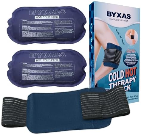 2 Pack Reusable Gel Ice Pack Set, Hot & Cold Therapy Gel Wrap for Injury Recovery, Joint and Muscle Pain Relief, Ideal for Hip, Shoulder, Knee and Back Pain