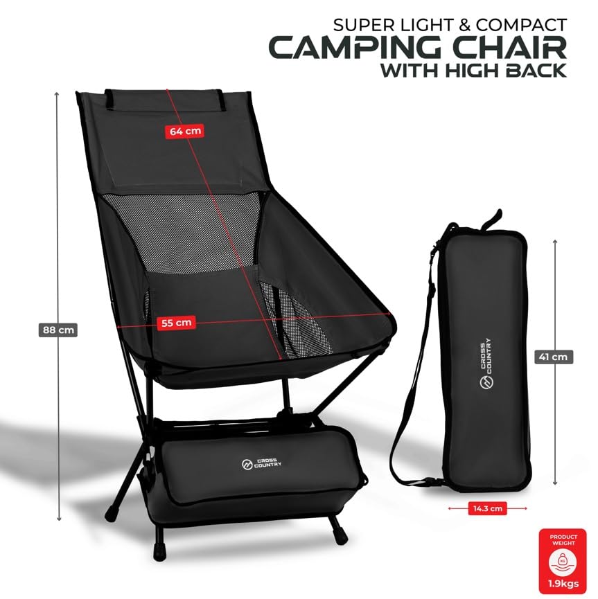 CROSS COUNTRY Lightweight Portable & Collapsible Outdoor Chair - Image 3