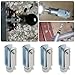 Be In Your Mind 4Pcs M8 Clevis Fork Long with Spring Pin Right Hand Thread Air Cylinder Rod Clevis End Female Thread Y Connector 58mm Length