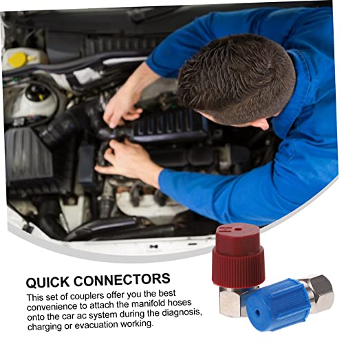 Conectores rápidos de conversión alta/baja LIFKOME, 2 piezas, para reparación de líneas de aire acondicionado automotriz, diseño deslizante miniatura 3