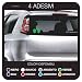 kamiustore Adesivi Alien Family per Auto, Camper, Roulotte in Vinile Prespaziato – Set 4 Personaggi (Verde)