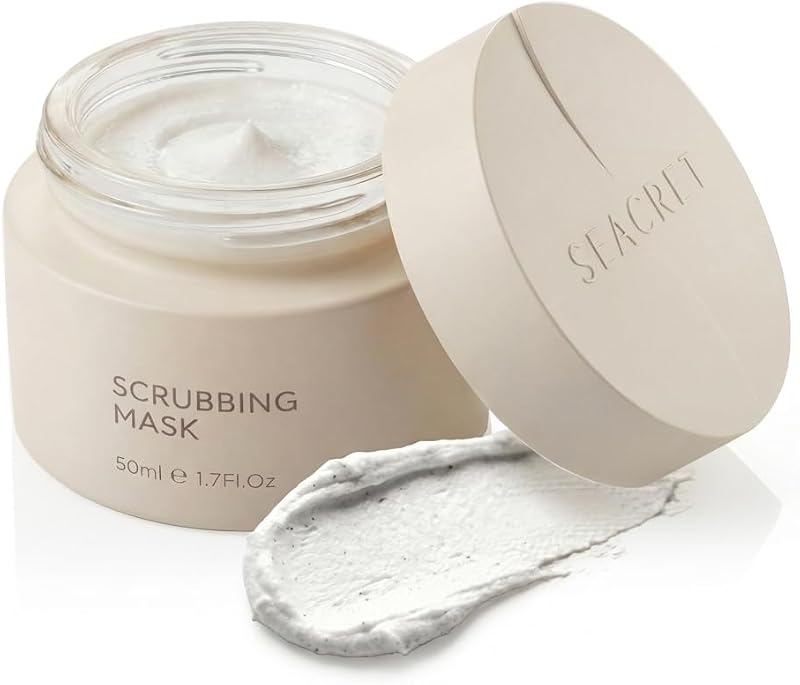 SEACRET Máscara esfoliante 2 em 1 para o rosto com argila, niacinamida, zinco e água do Mar Morto, 50 mL