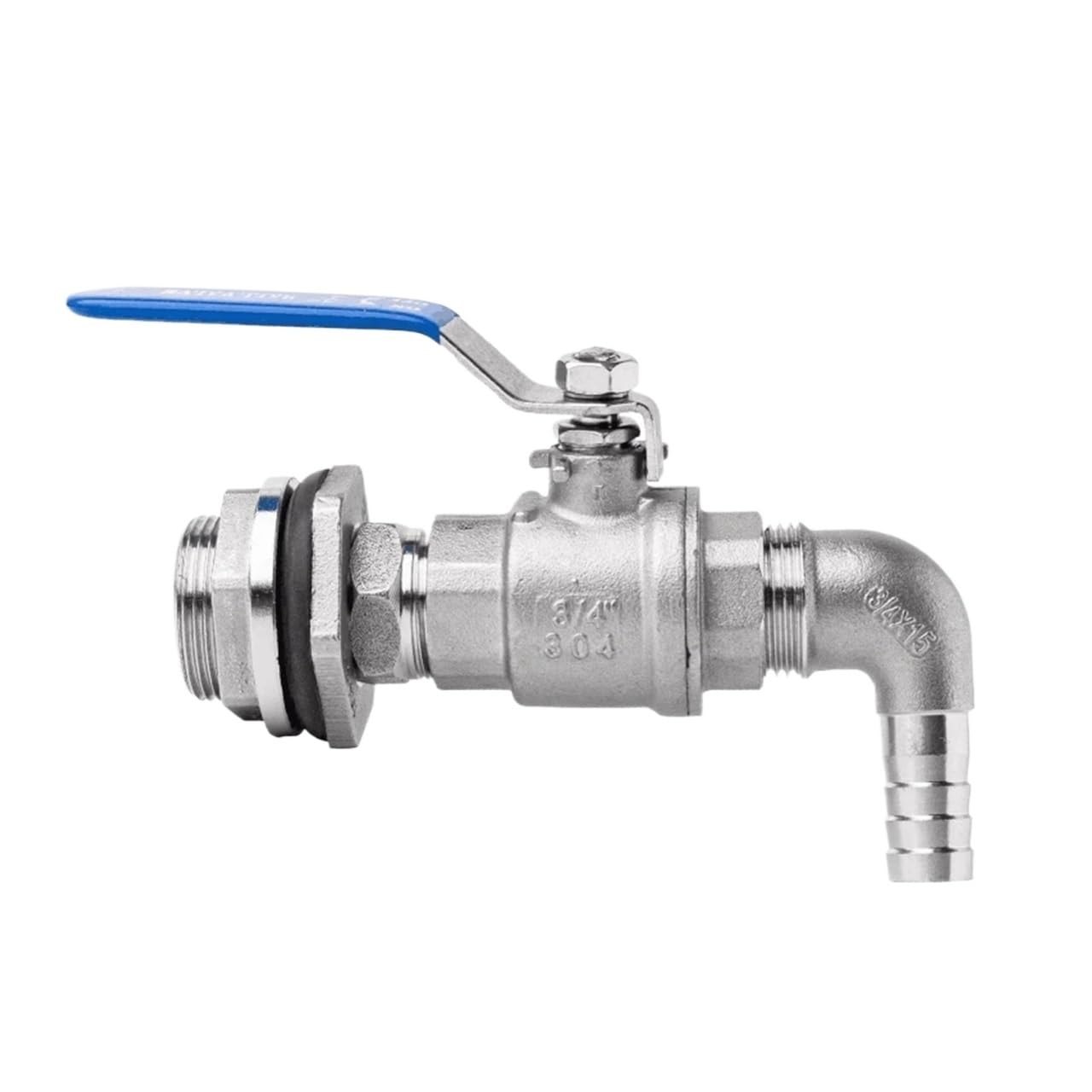 Conector de válvula de bola en codo de acero inoxidable con rosca hembra para tanque de agua