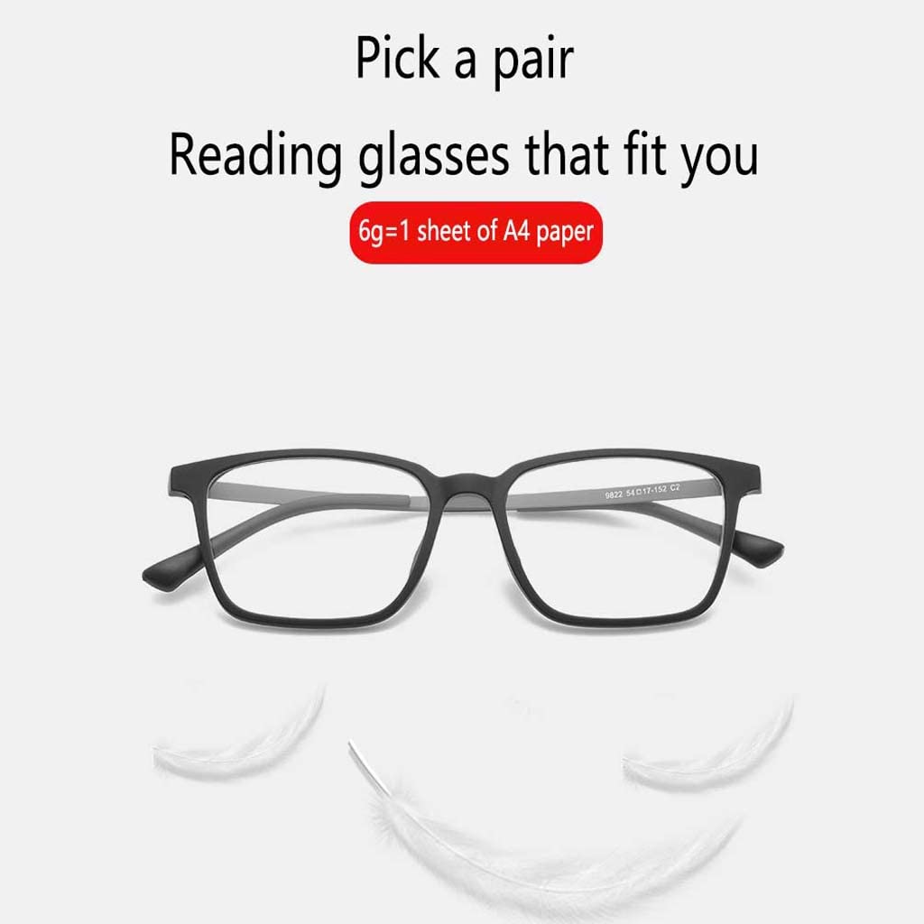 WZX Gafas de luz Anti-Azul progresiva multienfoque, Gafas de Lectura ultraligeras antifatiga, Gafas de Ordenador para Hombres Mayores