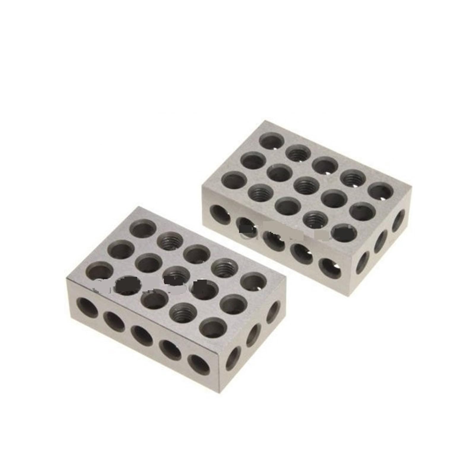 Bloques patrón paralelos Juego de bloques de sujeción paralelos con calibre de precisión de 23 orificios de 1, 2 y 3" con llave de tornillo(1-2-3 INCHwithwrench)