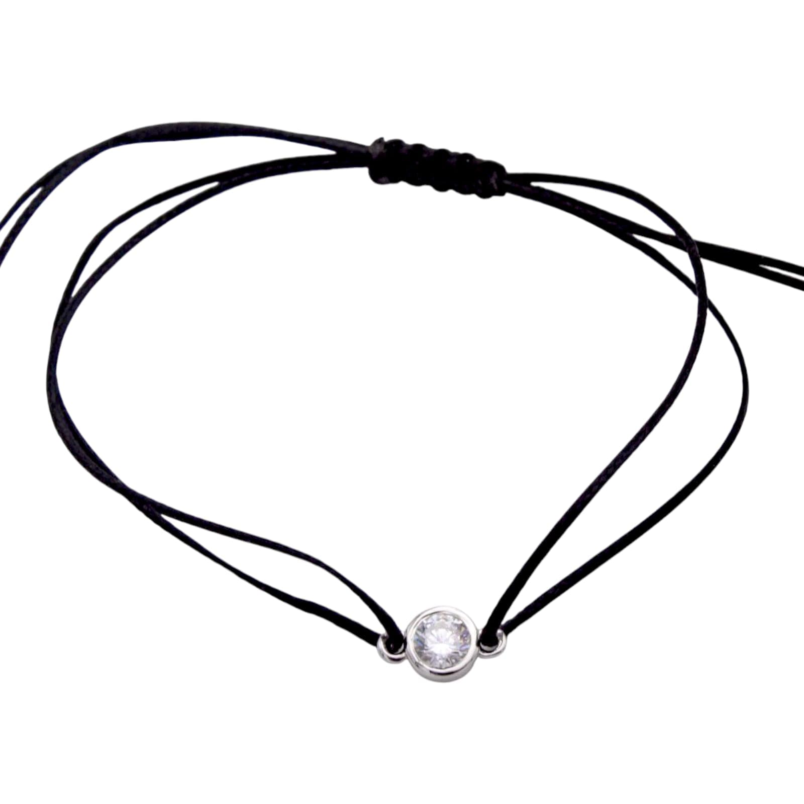 925 Sterling Silver Rhodium Plated Single Stone in Black Single Thread Anklet for Women and Girls Free Size Adjustable And Comfortable…-image-34