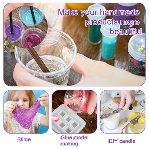 20 Farben Glitzer Basteln, Schillerndes Glitzerpulver Set, Glitzerpulver zum Basteln, Schimmernder Glitzerpuder, Extra Feiner Glitzer für Nagelkunst, Körper, Karten und Party-Dekoration (je 5g)