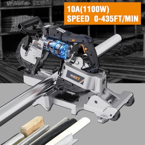 image for MAXXT Bandsaw with Table Saw, 10 Amp 5 Inch Deep Cut Band Saw with Lig