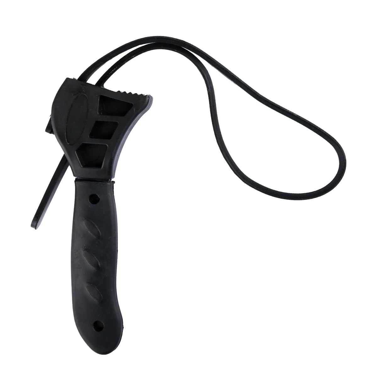 Groveess Black Adjustable Belt Strap Opener, Multifunctional Heavy Duty Pipe Wrench For Mechanics Plumbers Home Jar Opener