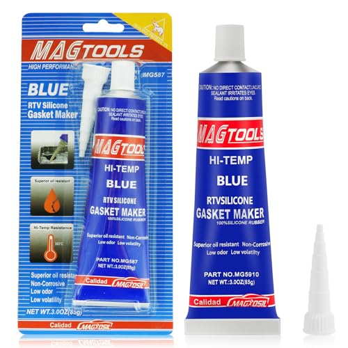 flintronic Dichtmasse Motor, 85ml Motordichtmasse, Ölbeständig Hochtemperatur Silikon Dichtmasse, Zylinderkopfdichtung Dichtmittel, Dichtsilikon Dichtungsmasse für Autos Motorräder Reparatur(Blau)