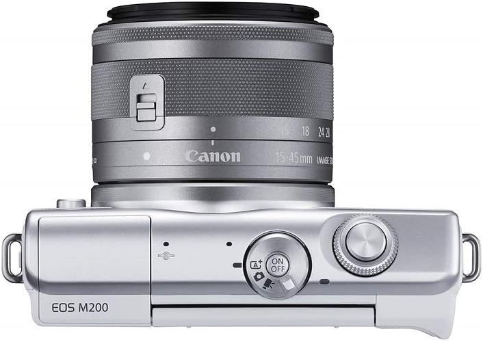 Canon EOS M200 EF-M 15-45mm is STM Kit (White) (Renewed)