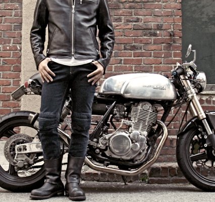 Amazon | uglyBROS(アグリブロス) MOTOPANTS INCISION Dark blue 32