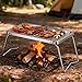 Campfire Grill, Stainless Steel, Portable Folding Grill: Outdoor BBQ Rack with Slanted Legs, for Camping, Hiking, Picnics
