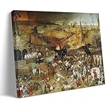 Póster decorativo de The Triumph of Death by Bruegel The Elder, lienzo decorativo para pared, dormitorio, oficina, sala de estar, 50 x 75 cm