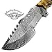 Handmade Damascus Steel Tracker Knife - 9.5