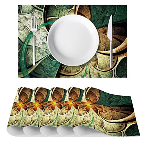 Sets de table anti-tache Surreal en tissu Oxford isolant avec motif fleurs lot de 4 - 3