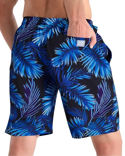 Image of BOJIN Mens Swim Trunks 9 inch Quick Dry Stretch Swim Shorts Mesh Lining Bathing Suits Swimwear Beach Shorts with Pockets