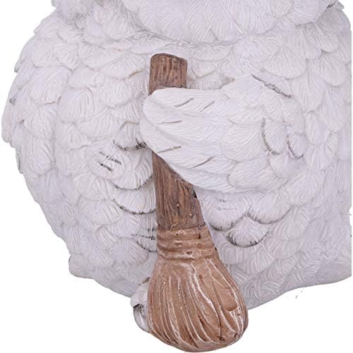 Nemesis Now Snowy Magic Witch Owl Familiar Figurine, White, 18cm