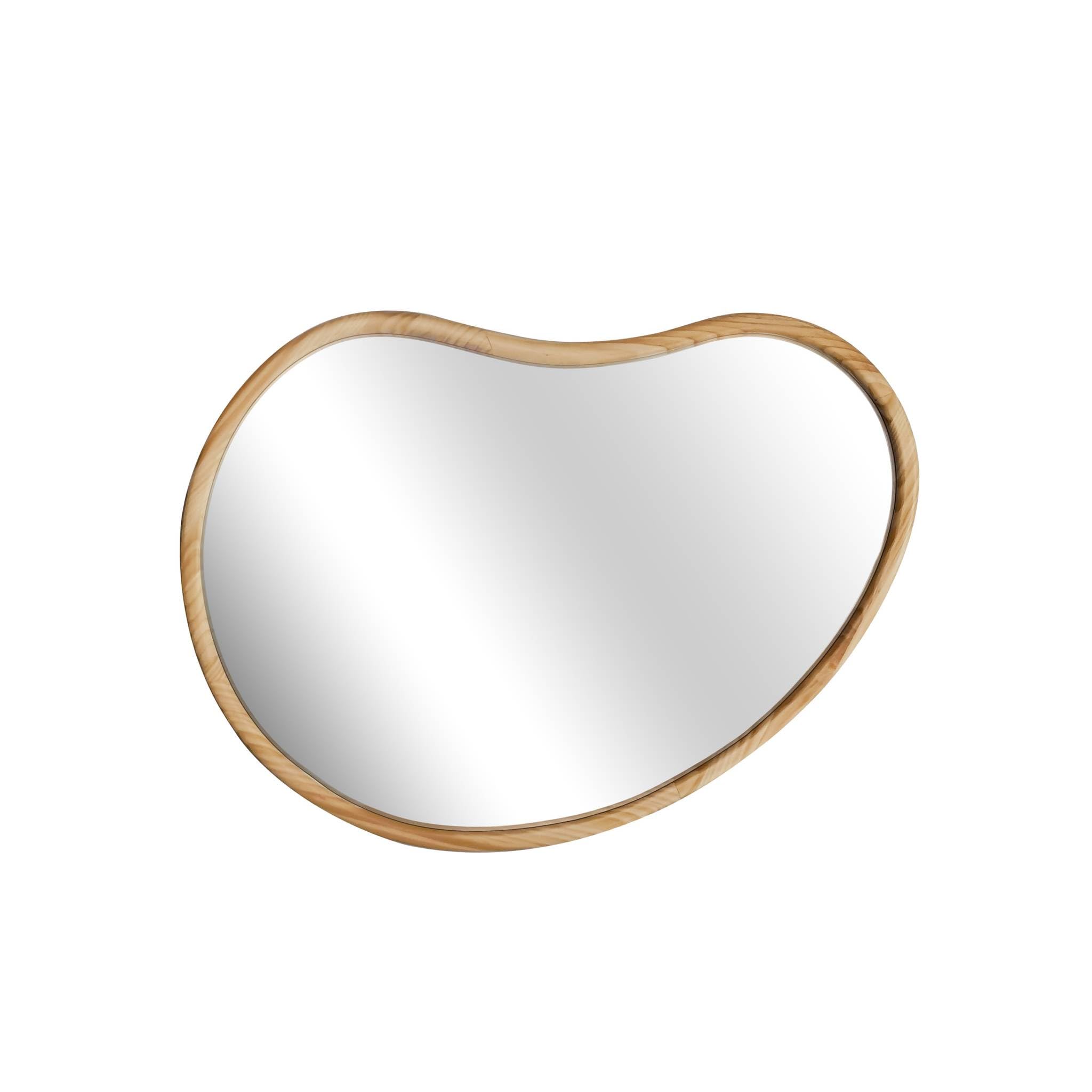 Alice's Garden sweeek - Miroir Organique en Bois de Sapin 65cm épaisseur 3cm Coloris Naturel idéal entrée. Chambre ou Salle de Bain