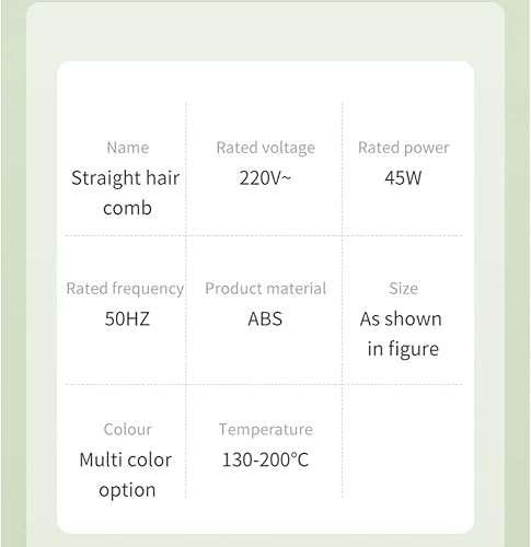 Miniatura 5 de Peine recto, alisador de iones negativos, rizador perezoso, rizo de pelo liso, peine eléctrico de doble propósito (blanco)