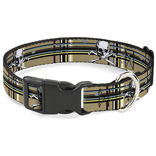 Collier tête de mort imprimé avec boucle plastique pour chien de taille M - 2