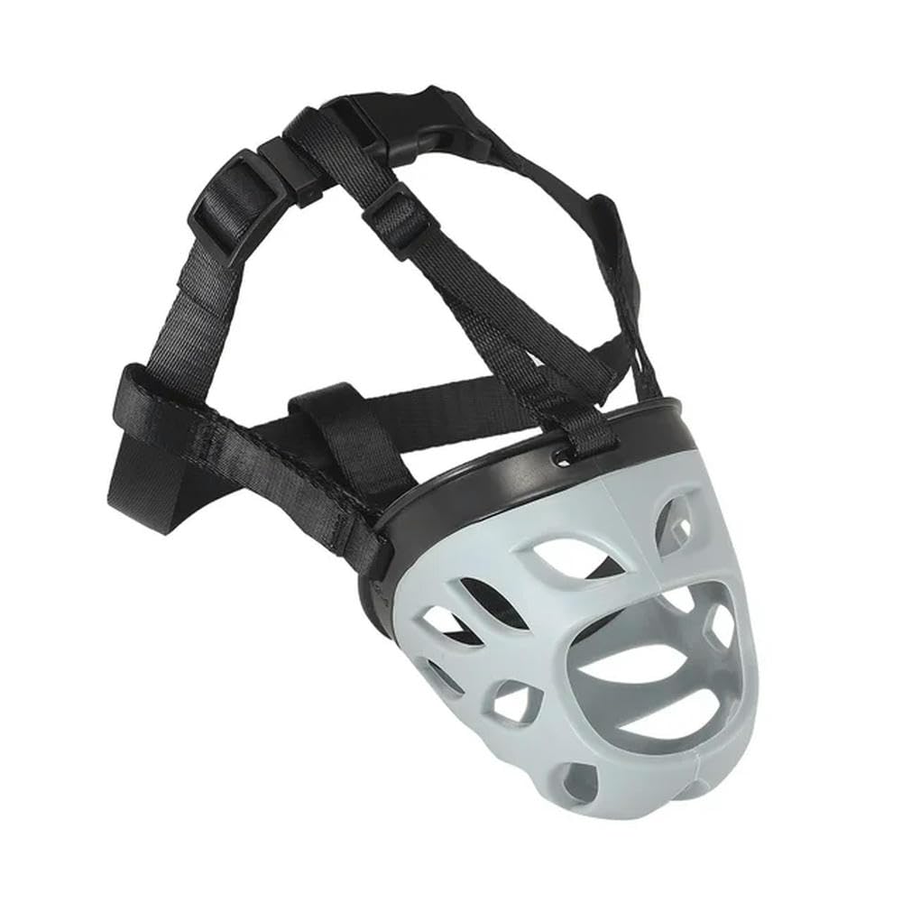 NOLLAM Bozal para Perros Bozales De Cesta Transpirables para Perros Pequeños Medianos Grandes Máscara Anti Morder Ladridos Masticar Productos De Entrenamiento para Mascotas-Gris-6