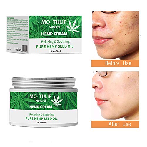 MO TULIP Hemp Oil Face Cream, Hyaluronic Acid Hydrating Relives Dry Skin, Anti-Aging, Anti Wrinkle, Relax & Soothing… - Image 7