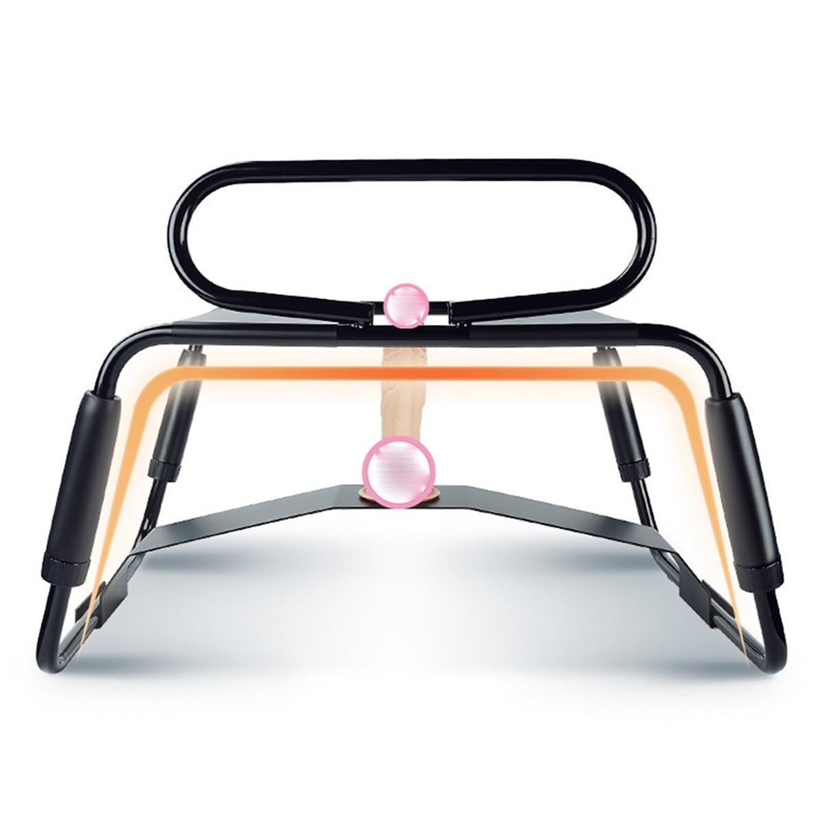 Chaise sexuelle, siège sexuel polyvalent réglable, chaise rehausseur de position sexuelle, jouet fantaisie avec main courante pour couples(Armrest type with L dildo)