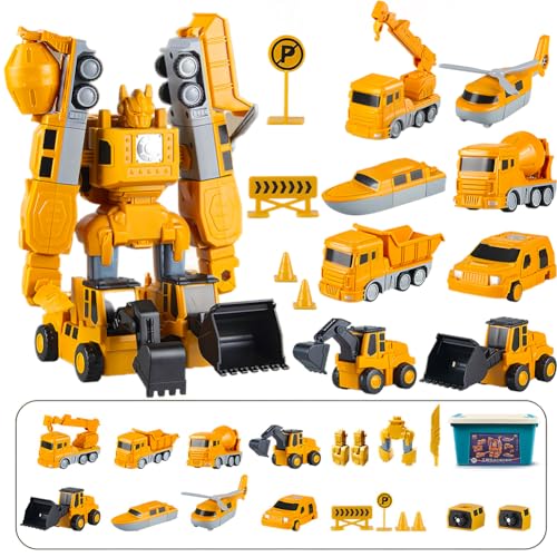 35PCS Magnetischer Verformung Roboter baustellenfahrzeuge, Geburtstagsgeschenke für Kinderroboter spielzeug, magnetbausteine Geschenke für Jungen und Mädchen im Alter von 3 4 5+. (Roboter set)