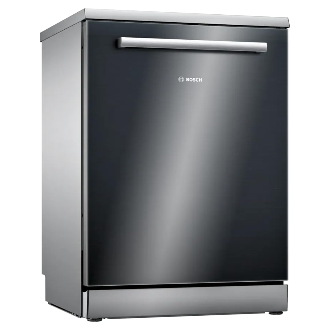 Bosch Series 6 60 cm Free-Standing Dishwasher (SMS4HMB62T), Black, 15 Place Settings, Wi-Fi Enabled Home Connect, EcoSilence Drive