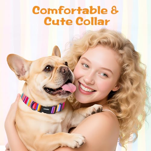 Collar para perro ajustable de nailon suave tamaño XS miniatura 6