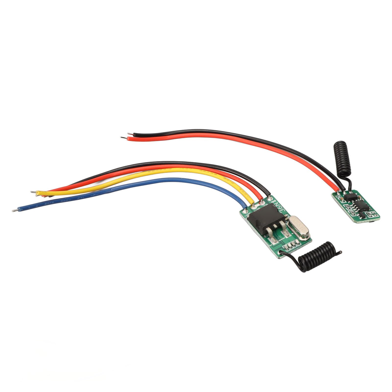 Jectse Commutateur de Télécommande RF 433 MHz, Récepteur DC6 V 36 V, émetteur DC5 V 24 V, Module Superhétérodyne PCB Miniature avec Haute sensibilité, pour Murs, Sols, Portes, Maison