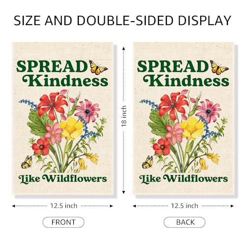 Gkodw Spread Kindness Like Wildflowers Garden Flag, Choose Kindness Sign by Gkodw - Used condition - Image 2