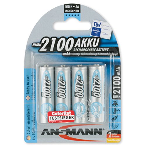Ansmann 5035052 MaxE AA 2100mAh Batteries - 4 Pack (Silver)