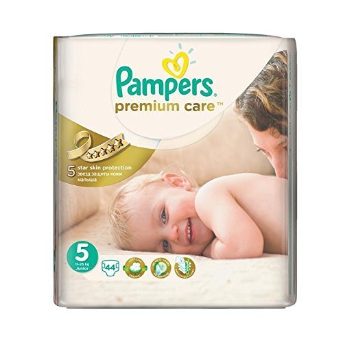PAMPERS Premium Care Junior 5 (11 – 25 Kg) hasta 264 a elegir. pañales Talla:PAMPERS WEIß Gr. 5 (1 x 44 Stück)