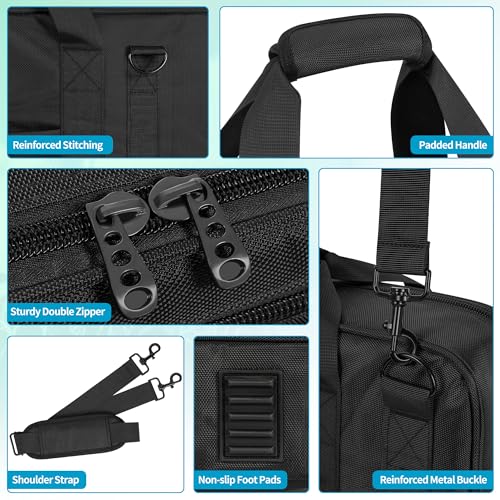 Image of IBVIVIC DJ Controller Case Compatible with XDJ-RX3 /XDJ-RX2 /DDJ-REV5 /DDJ-REV7 /Denon DJ Prime 4 /MCX8000 Padded DJ Controller Storage Bag DJ Travel Carrying Bag with Multi- Pocket