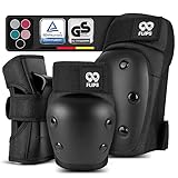 99FLIPS Inliner Schoner Erwachsene mit GS [6er Set] DIVE - L in Schwarz - Schoner Inliner Damen schützer inliner erwachsene - Knieschoner Kinder 12 Jahre protektoren - schlittschuhe schoner