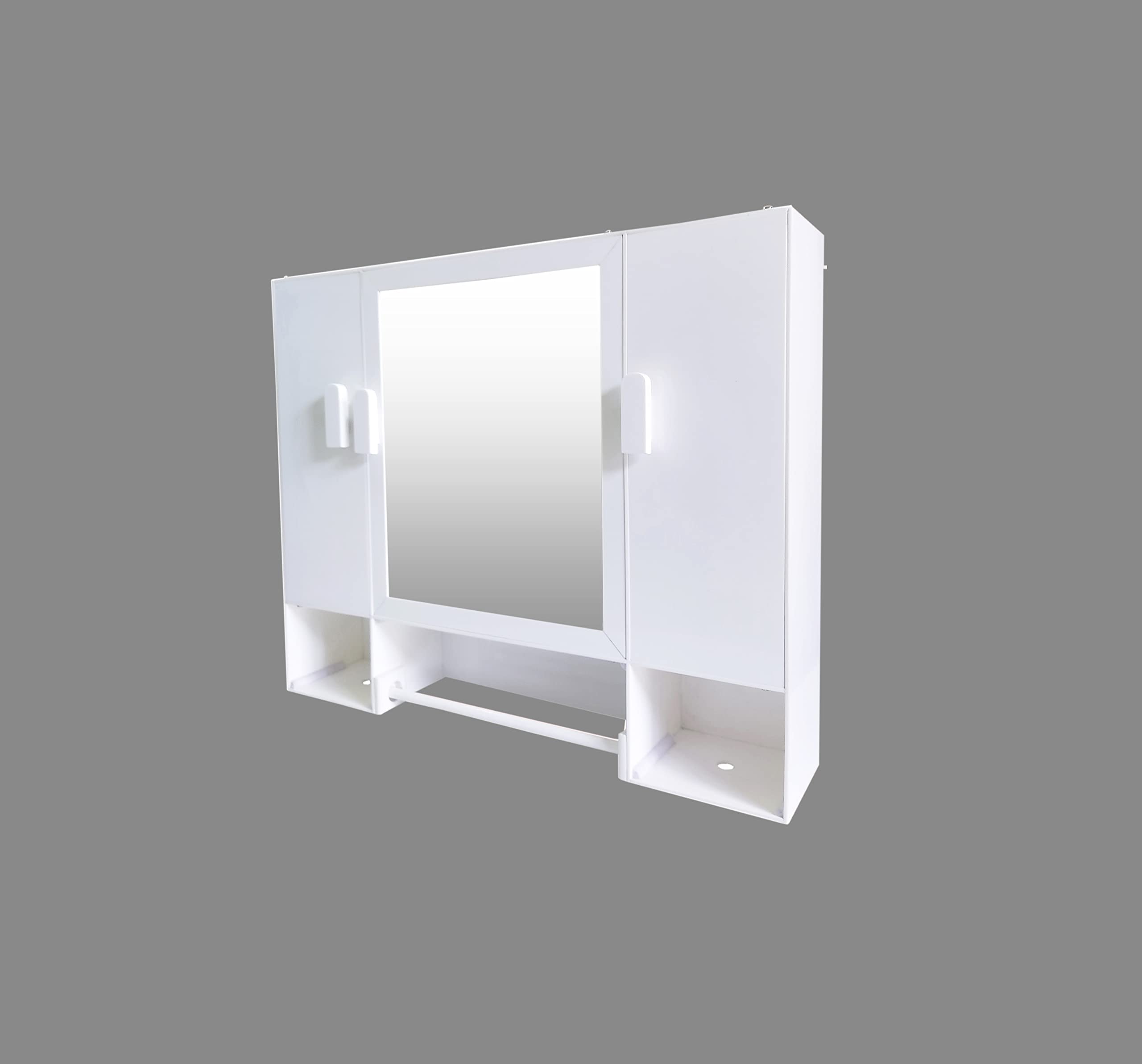WINACO New Monalisa Off White Acrylic (18" x 4" x 14" Inch) 3 MM Thickness Bathroom/Wash Basin/Wall Mirror Cabinet