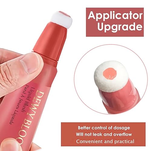 Miniatura 3 de Varita de belleza líquida de color crema suave maquillaje cremoso para mejillas con aplicador de cojín tinte de mejillas de aspecto natural acabado