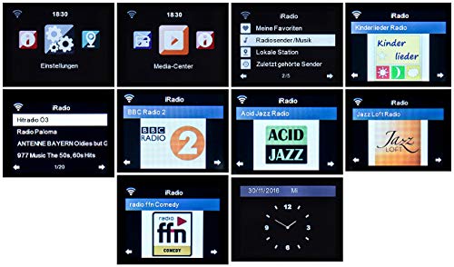 VR-Radio WLAN-Internetradio mit 2 Weckzeiten, Farbdisplay, Holzgehäuse, 6 Watt
