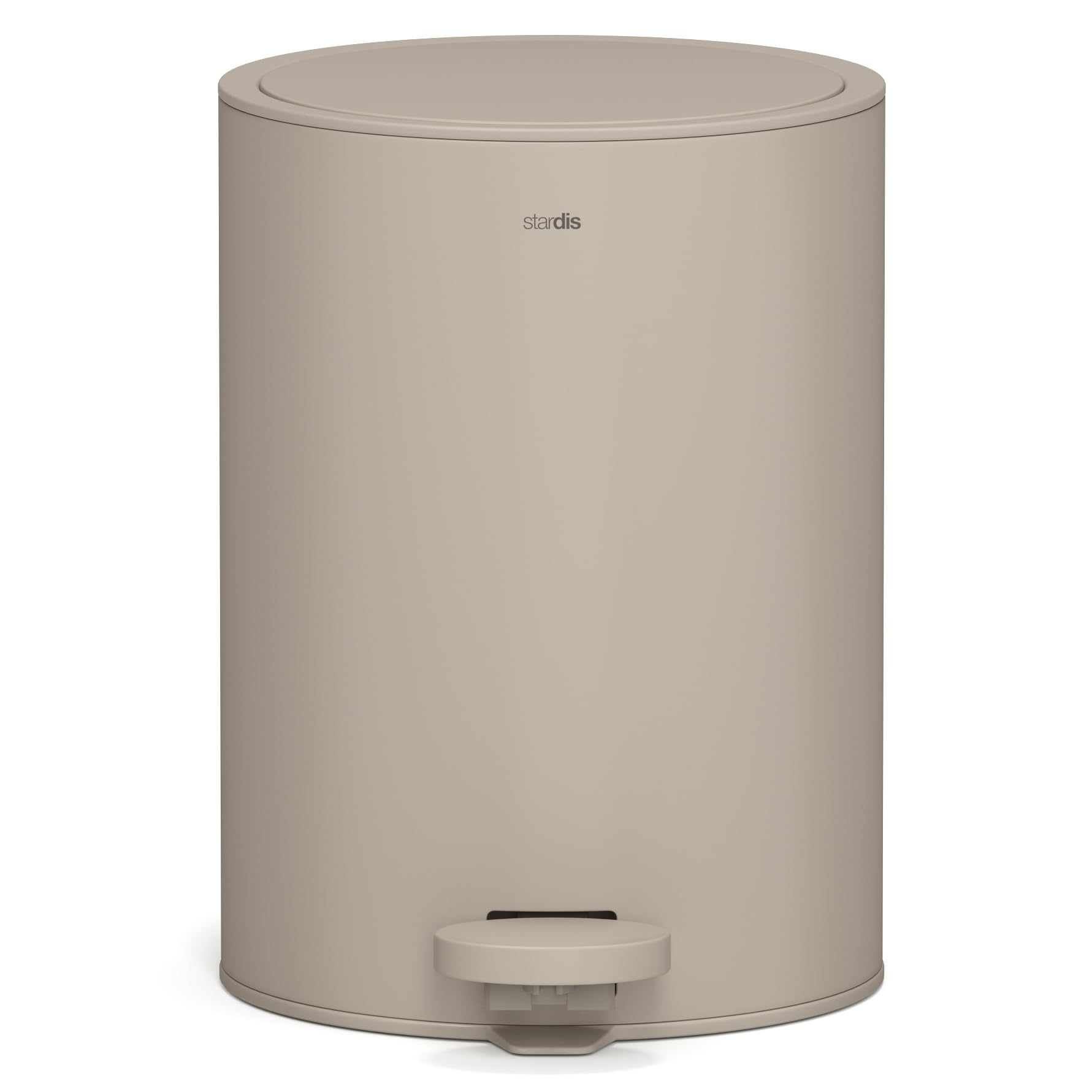 3 Liter Treteimer Edelstahl matt Softclose Klappdeckel leise schließend Inneneimer Mülleimer Abfalleimer Badeimer taupe beige