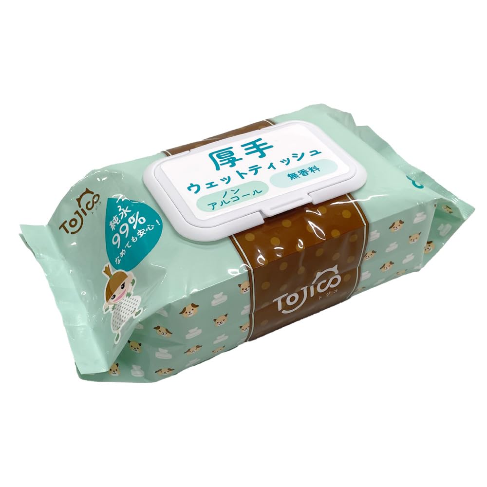 Amazon | トジコ ペット ウェットティッシュ 厚手 大判
