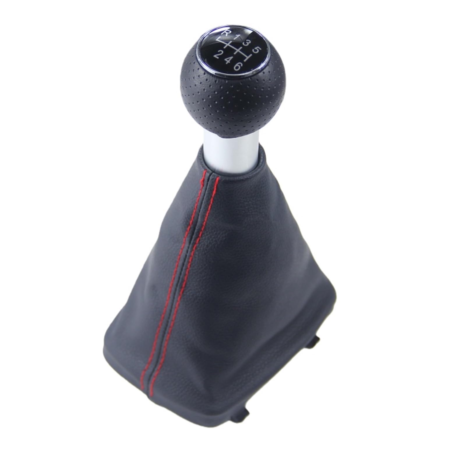 Glblpexelr Red R123456 For A3 S3 2000 2001 2003 Gear Knob Replacement Abs Plastic/Pu Leather